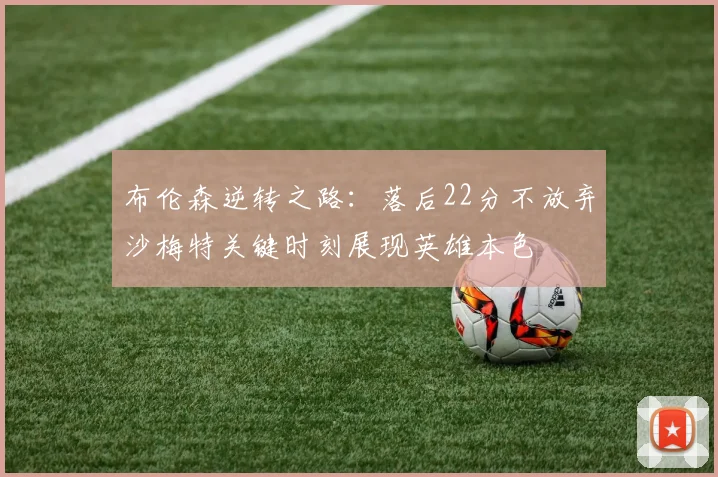 布伦森逆转之路：落后22分不放弃沙梅特关键时刻展现英雄本色
